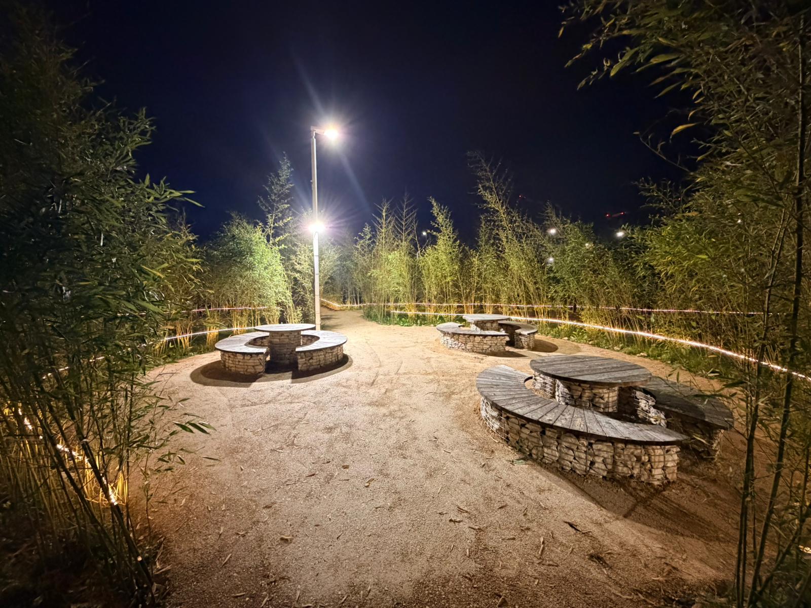 Panchine e tavoli in gabbioni – Giardini Pricipia, Distretto MIND Milano